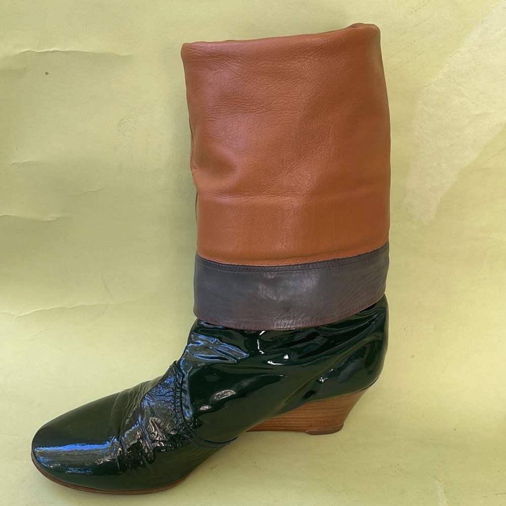 Vintage dark teal Chloe leather boots - Picture 16 of 16